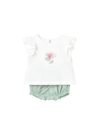 Conj. calção Aqua (Verde Água)  para Bebé Menina - Mayoral