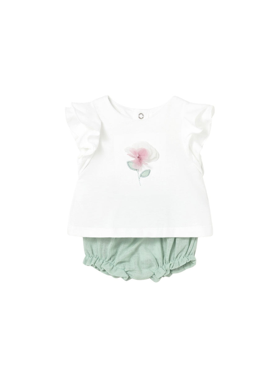 Conj. calção Aqua (Verde Água)  para Bebé Menina - Mayoral
