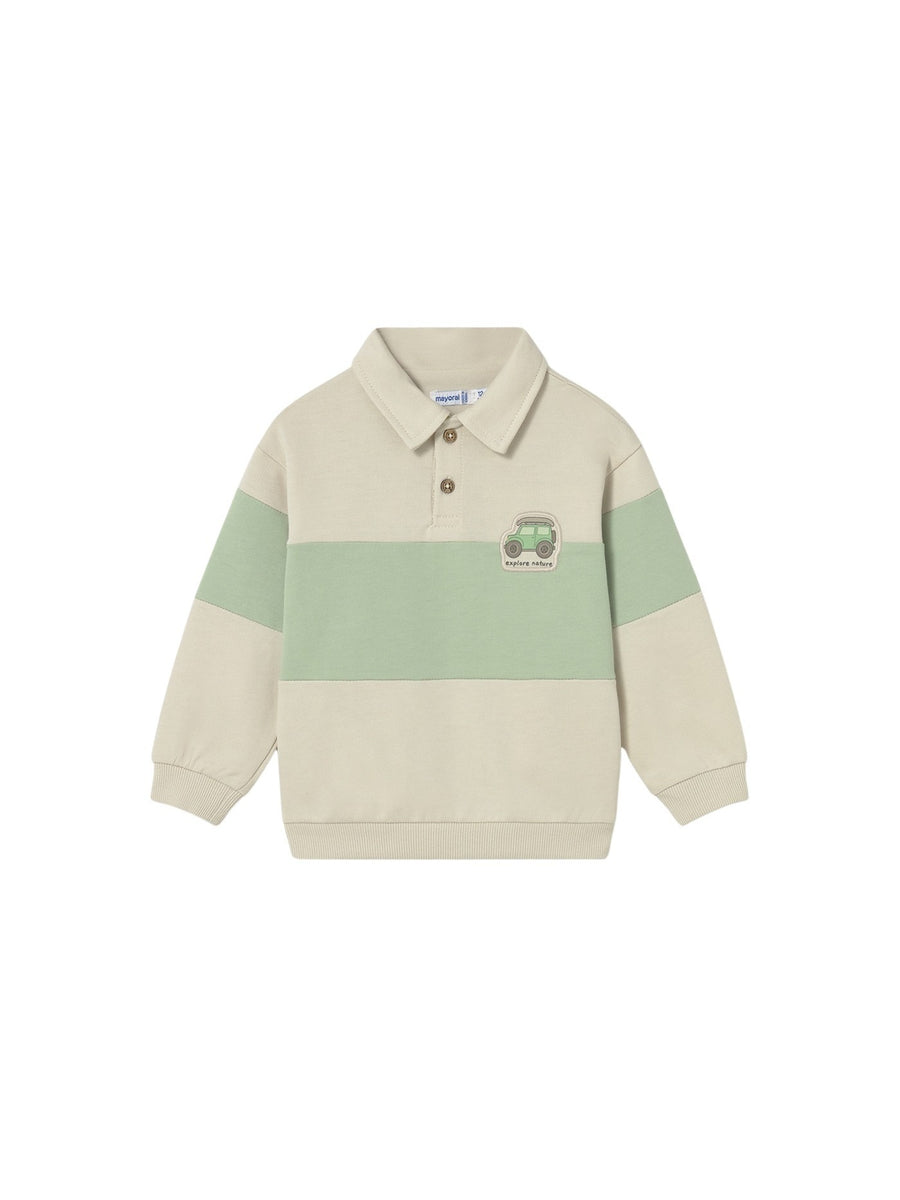 Sweat gola tipo polo Canamo (Creme / Pérola)  para Bebé Menino - Mayoral