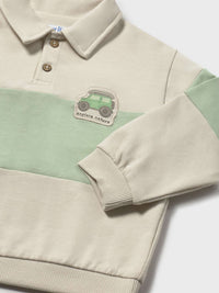 Sweat gola tipo polo Canamo (Creme / Pérola)  para Bebé Menino - Mayoral