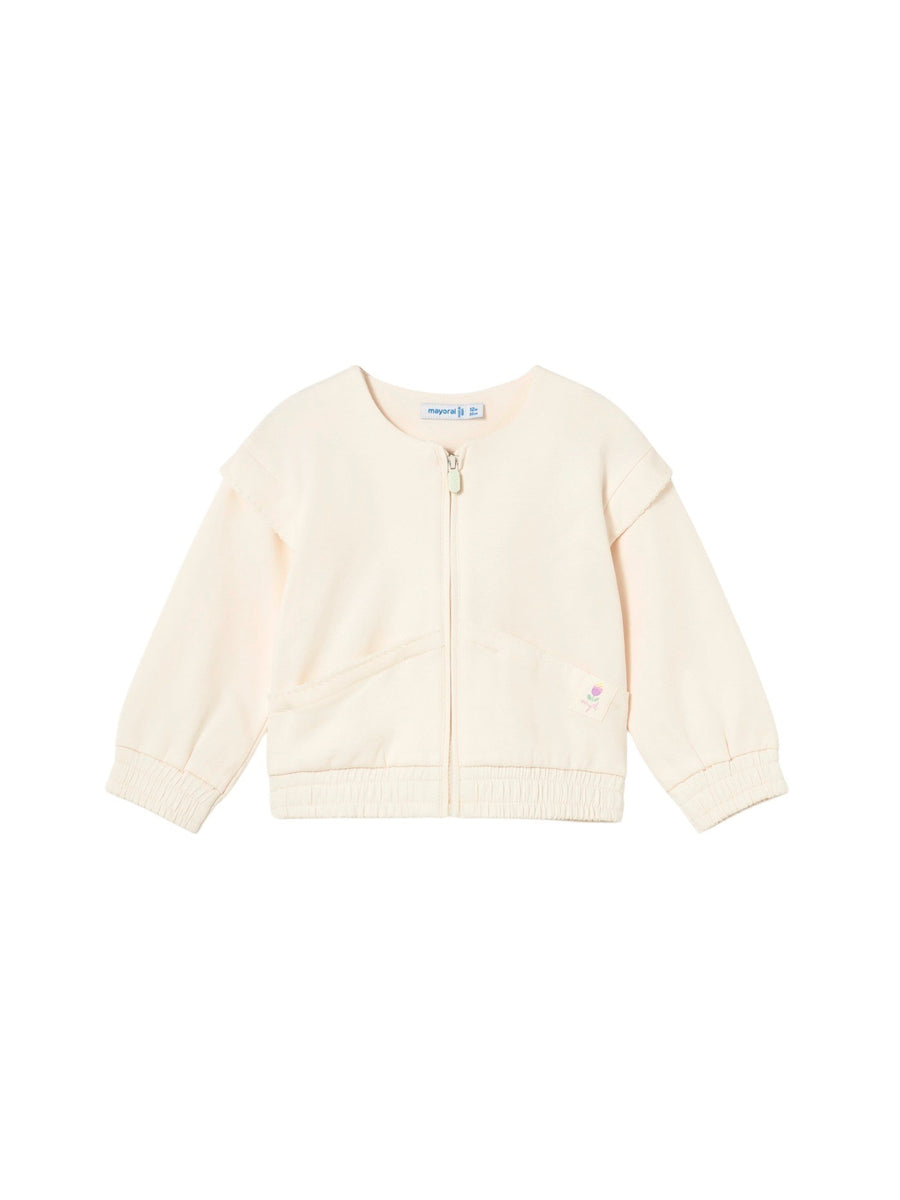 Casaco sport felpa Osso (Creme / Pérola)  para Bebé Menina - Mayoral