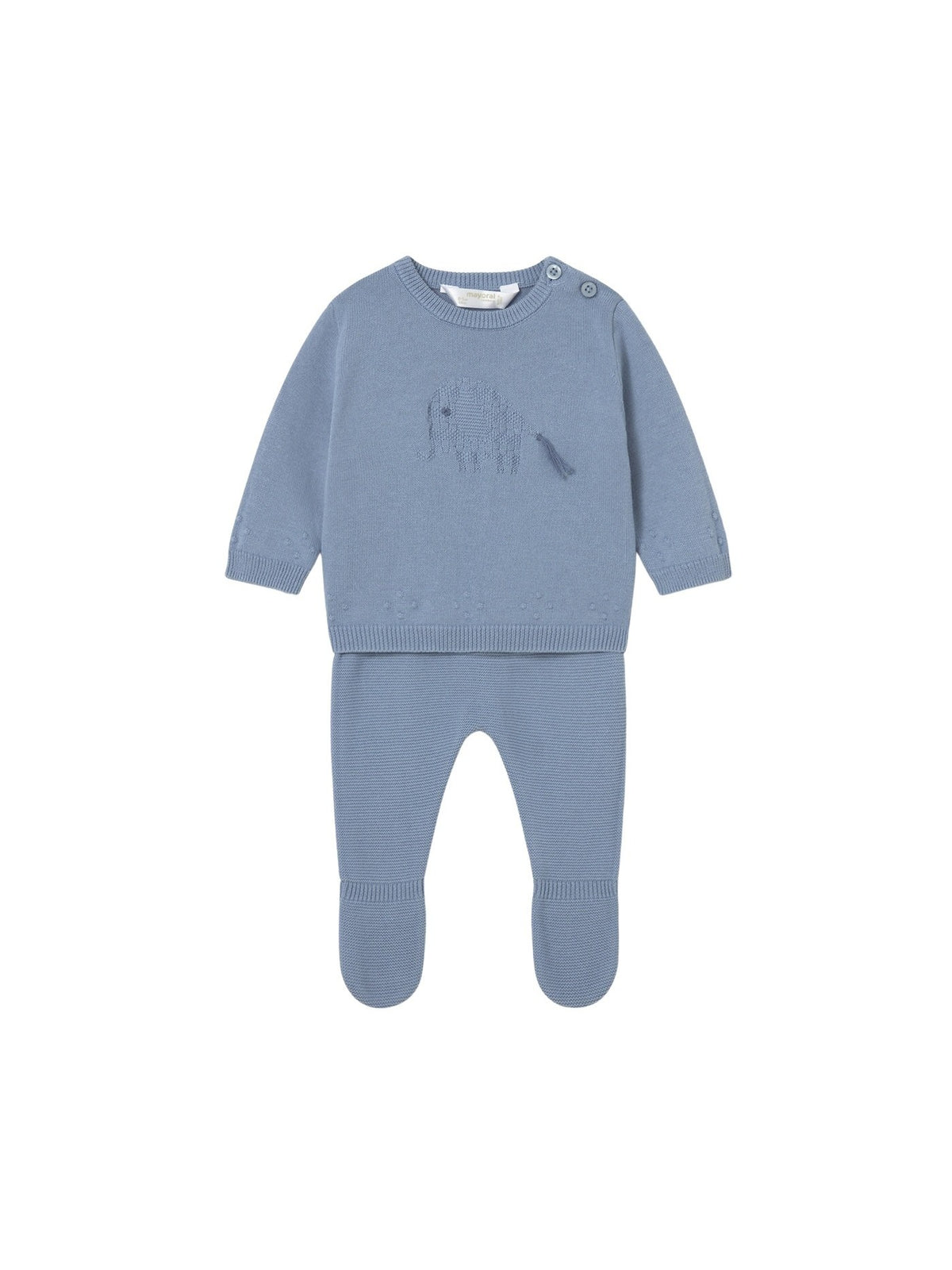Conj.polaina tricot Atlantis (Azul Céu)  para Bebé Menino - Mayoral