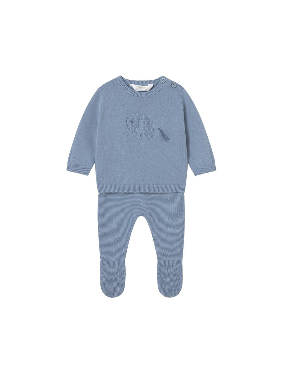 Conj.polaina tricot Atlantis (Azul Céu)  para Bebé Menino - Mayoral