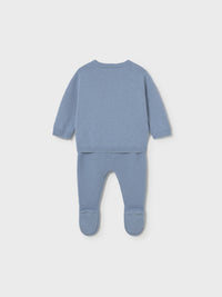 Conj.polaina tricot Atlantis (Azul Céu)  para Bebé Menino - Mayoral