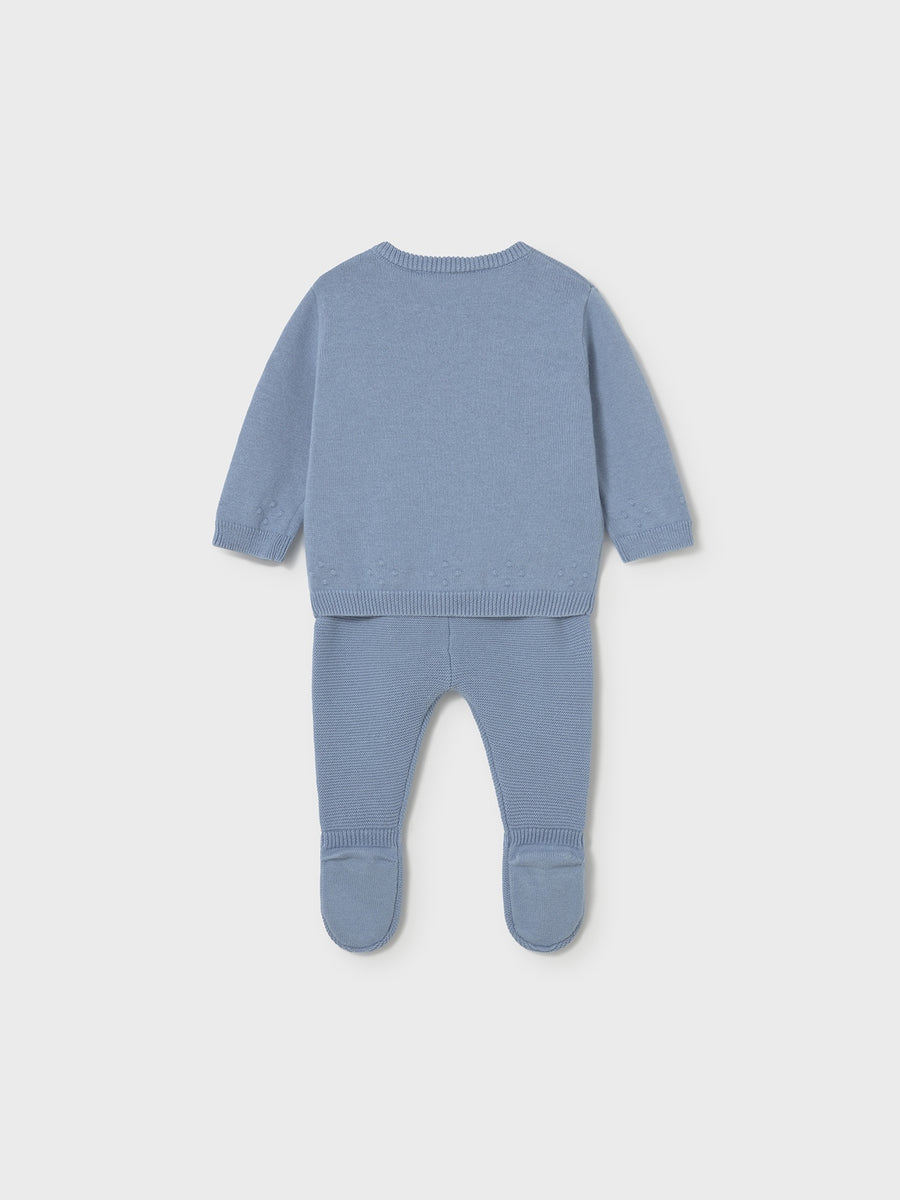Conj.polaina tricot Atlantis (Azul Céu)  para Bebé Menino - Mayoral