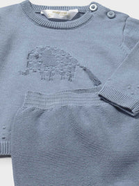 Conj.polaina tricot Atlantis (Azul Céu)  para Bebé Menino - Mayoral