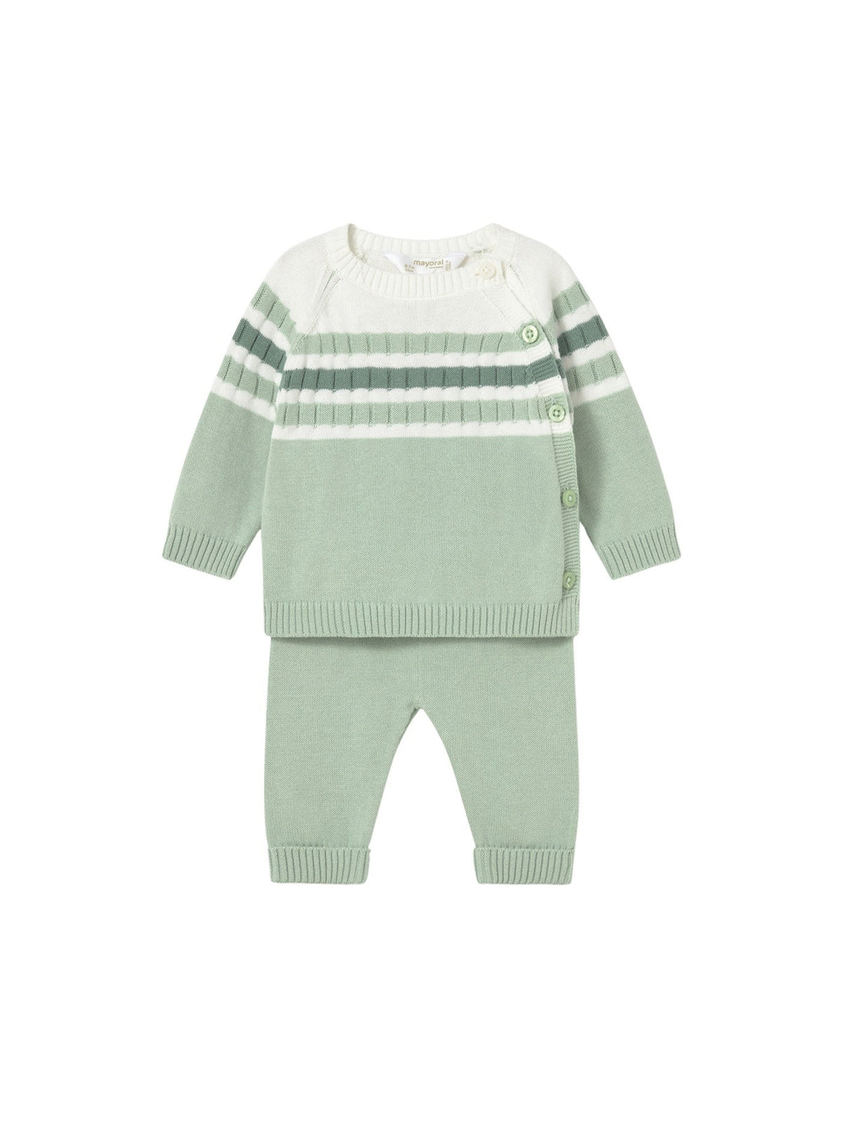 Conj. calça tricot Alga (Verde Tropa)  para Bebé Menino - Mayoral