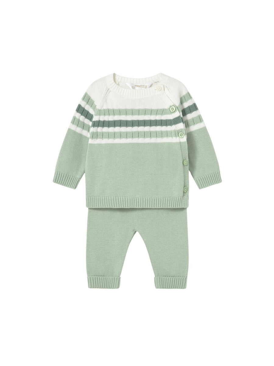 Conj. calça tricot Alga (Verde Tropa)  para Bebé Menino - Mayoral