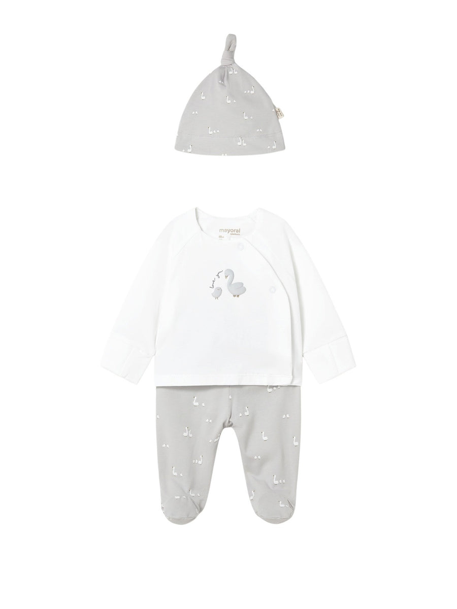 Set prenda conj. Gorro Prata (Cinza Claro)  para Bebé Menino - Mayoral