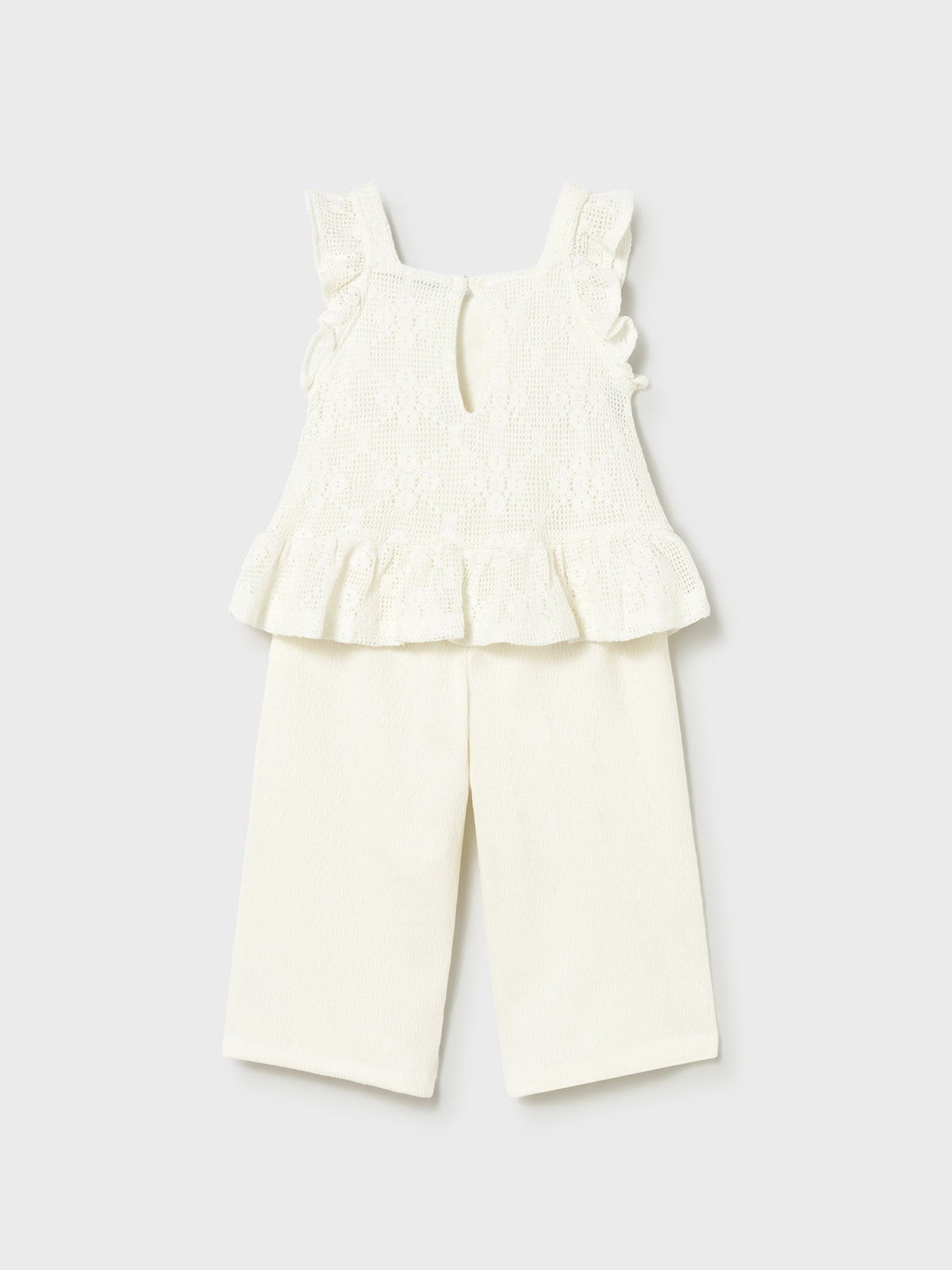 Conj. calça combinada Crú (Creme / Pérola)  para Bebé Menina - Mayoral