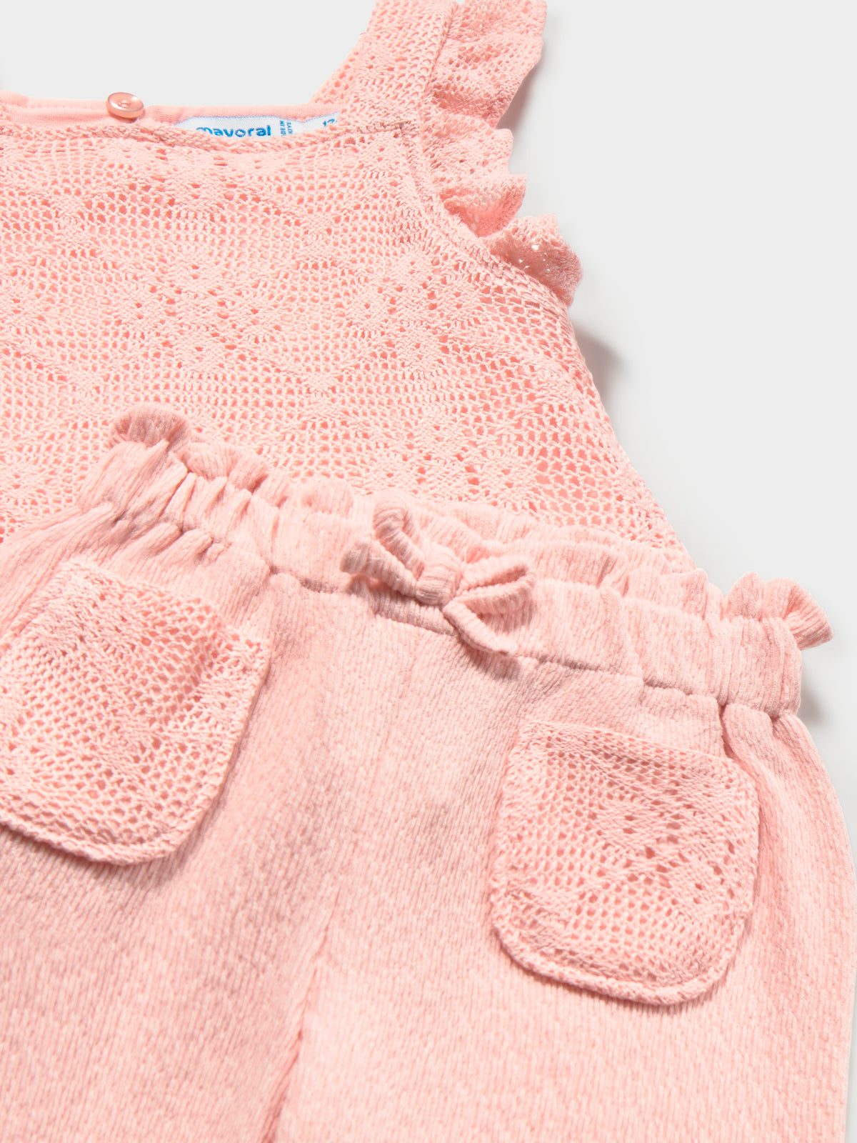 Conj. calça combinada Peónia (Salmão)  para Bebé Menina - Mayoral