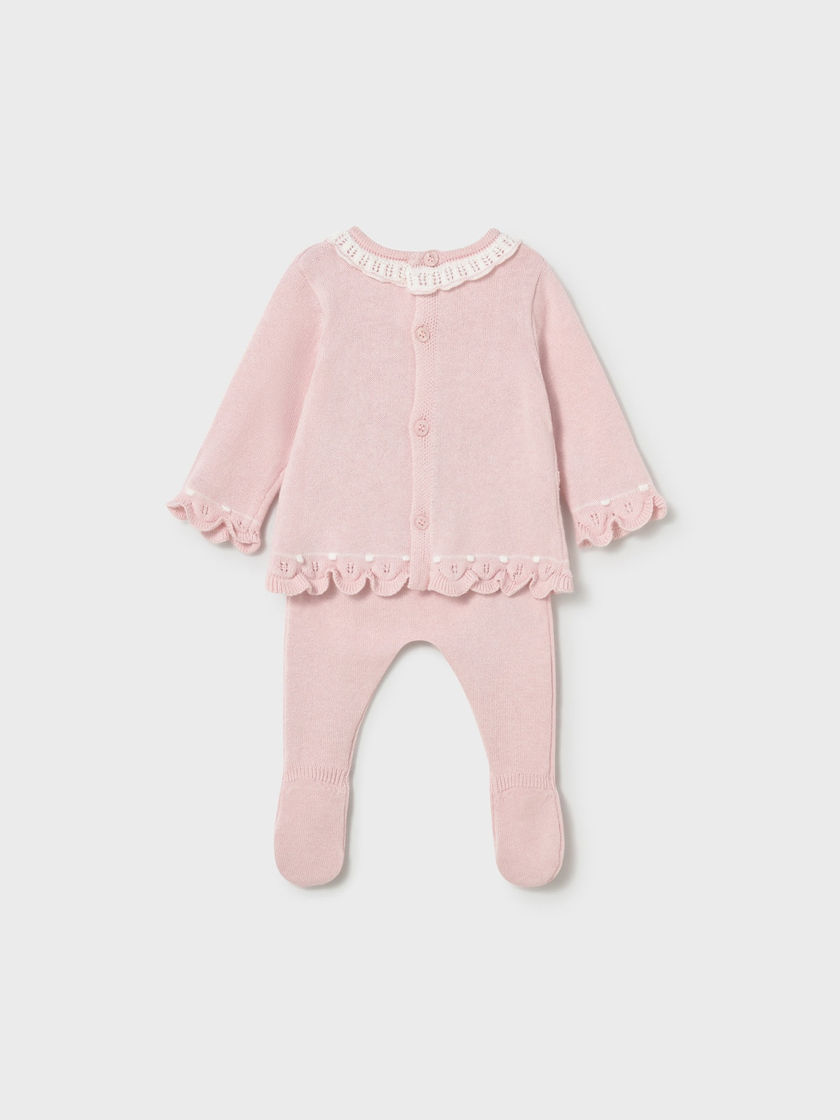 Conj.polaina tricot Quartzo (Rosa Bébé)  para Bebé Menina - Mayoral