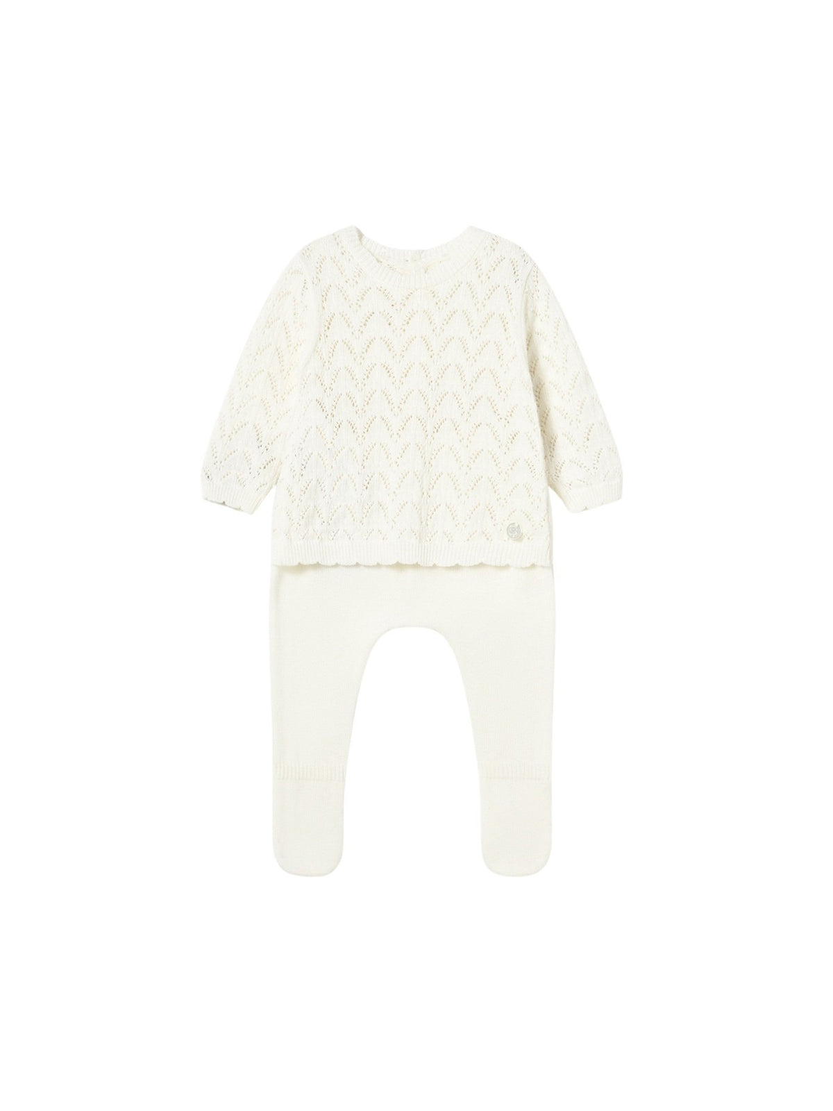 Conj.polaina tricot Cerámica (Creme / Pérola)  para Bebé Menina - Mayoral