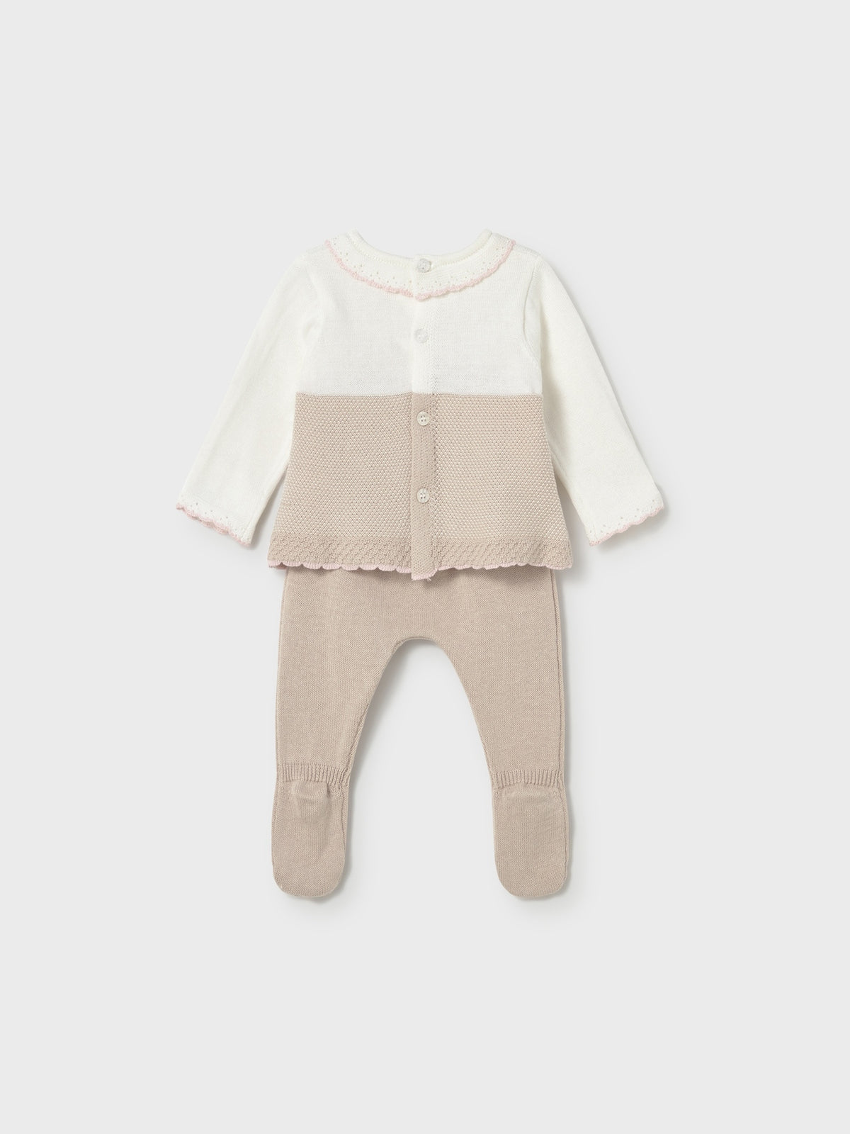 Conj.polaina tricot Topeira (Castanho Claro)  para Bebé Menina - Mayoral