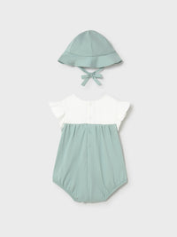 Conj. Babygrow chapéu Aqua (Verde Água)  para Bebé Menina - Mayoral