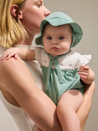 Conj. Babygrow chapéu Aqua (Verde Água)  para Bebé Menina - Mayoral