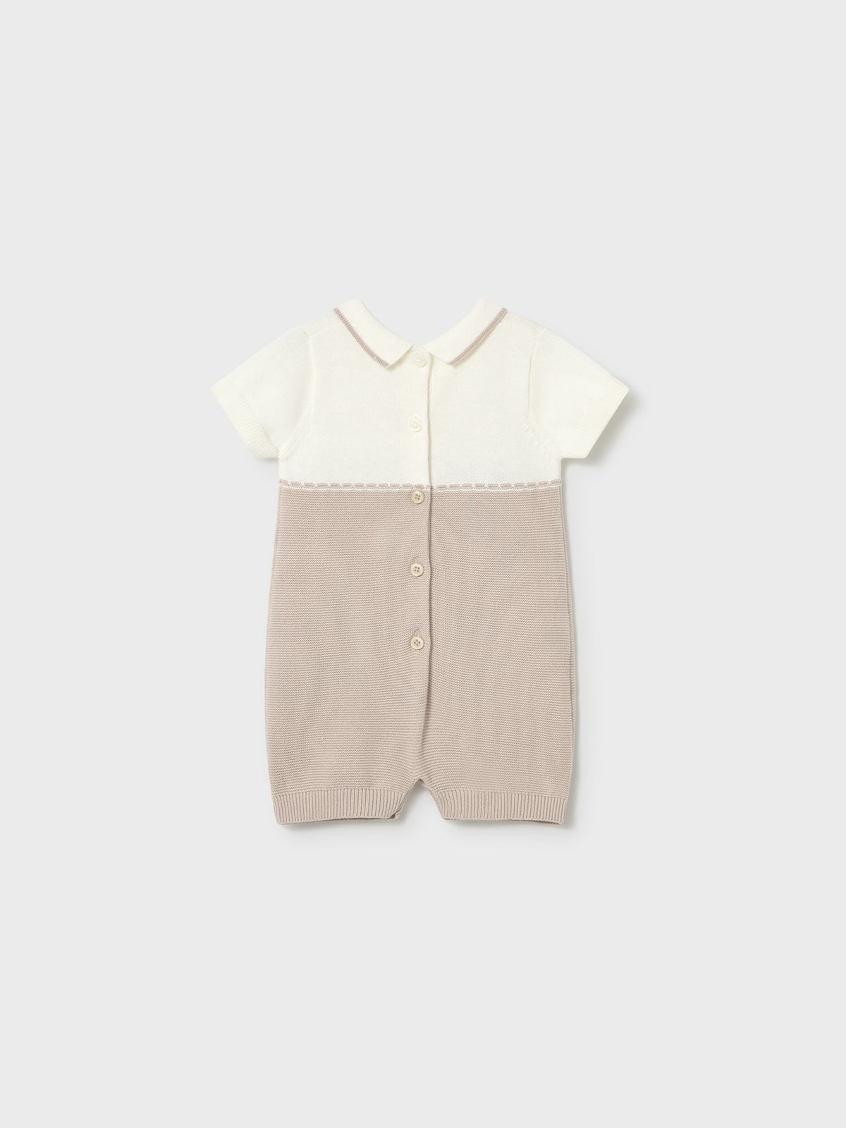 Babygrow tricô gola Topeira (Castanho Claro)  para Bebé Menino - Mayoral