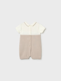 Babygrow tricô gola Topeira (Castanho Claro)  para Bebé Menino - Mayoral