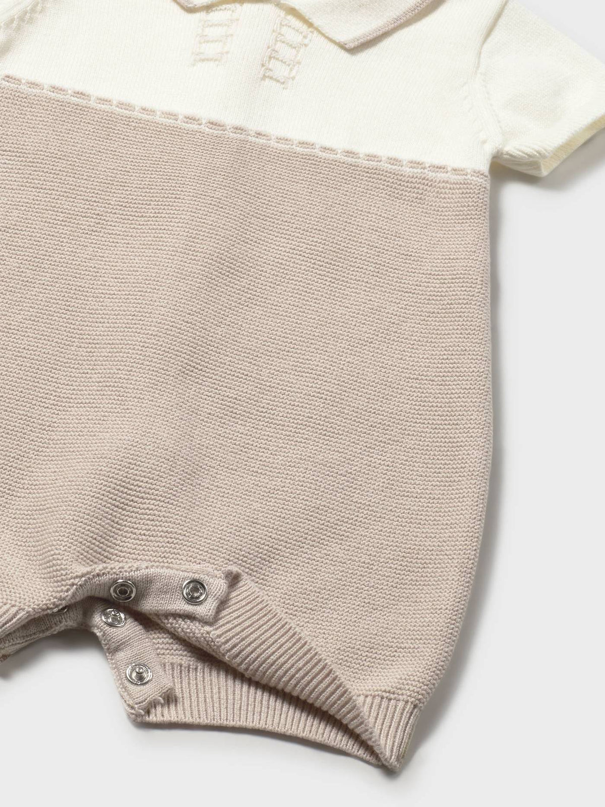 Babygrow tricô gola Topeira (Castanho Claro)  para Bebé Menino - Mayoral