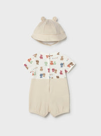 Fato bebé e gorro Grão bico (Bege)  para Bebé Menino - Mayoral