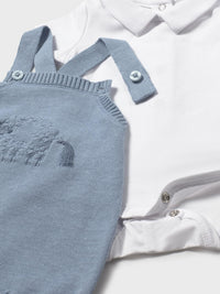 Conj. jardineira body Atlantis (Azul Céu)  para Bebé Menino - Mayoral