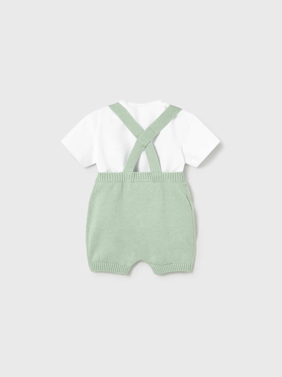 Conj. jardineira / camisa Alga (Verde Tropa)  para Bebé Menino - Mayoral