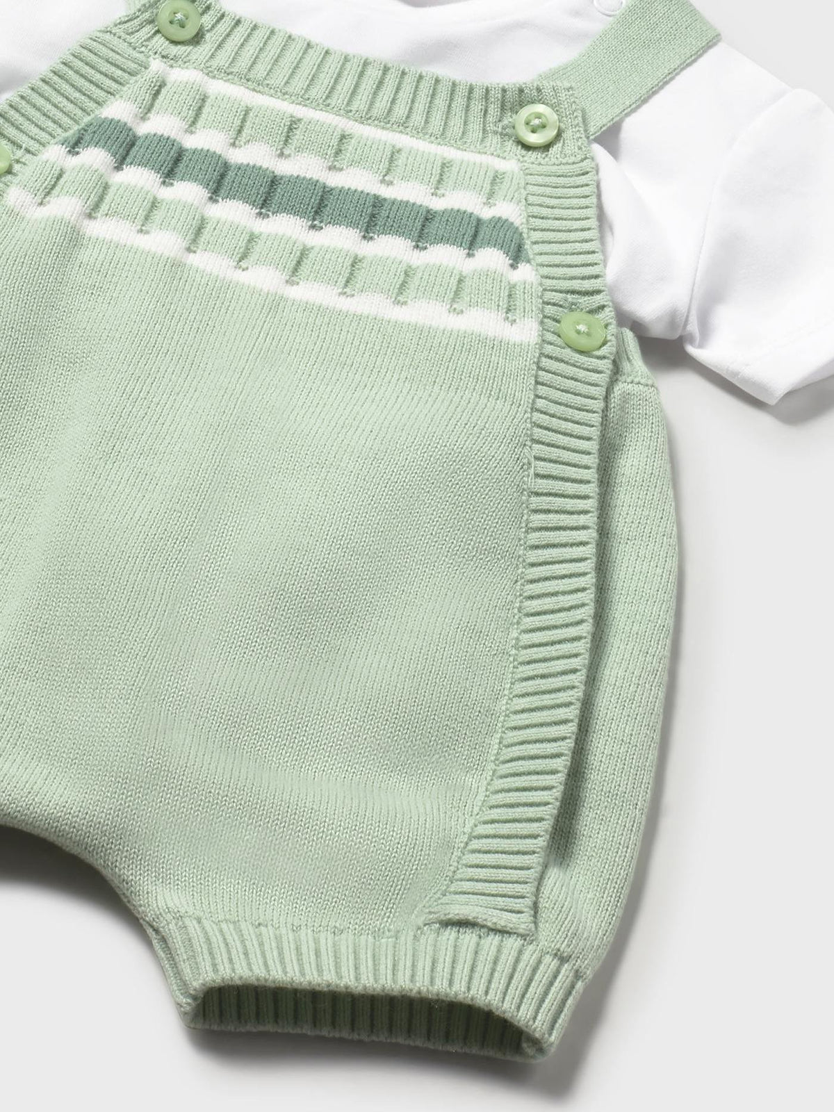 Conj. jardineira / camisa Alga (Verde Tropa)  para Bebé Menino - Mayoral