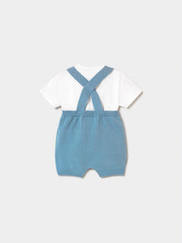 Conj. jardineira / camisa Atlantis (Azul Céu)  para Bebé Menino - Mayoral