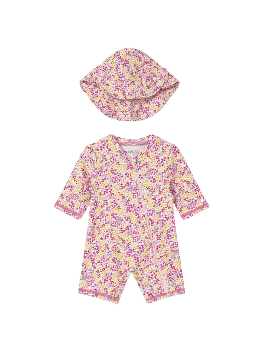 Conj. fato banho com gorro Rosa (Rosa)  para Bebé Menina - Mayoral