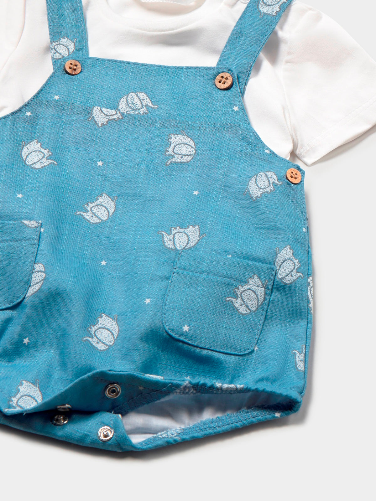 Conj. jardineira/blusa Marea (Azul)  para Bebé Menino - Mayoral