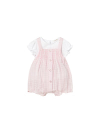 Conj. saia de peito Rosa baby (Rosa Bébé)  para Bebé Menina - Mayoral