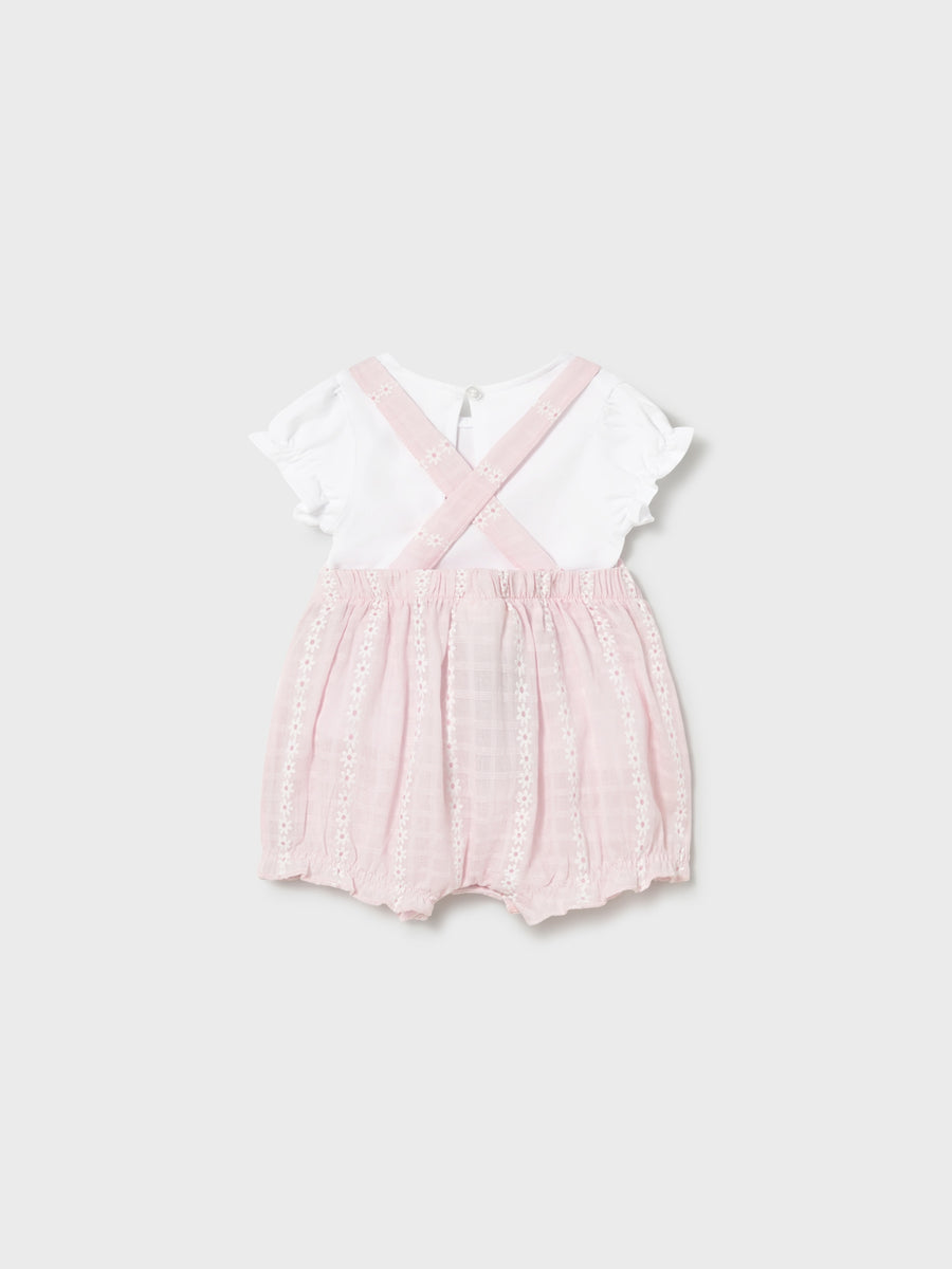 Conj. saia de peito Rosa baby (Rosa Bébé)  para Bebé Menina - Mayoral