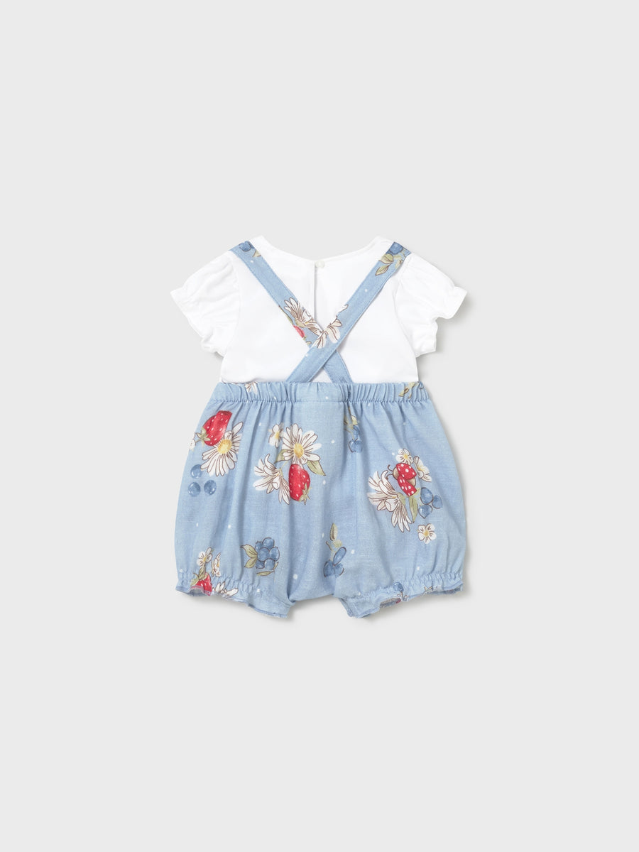 Conj. saia de peito Lagoon (Celeste)  para Bebé Menina - Mayoral