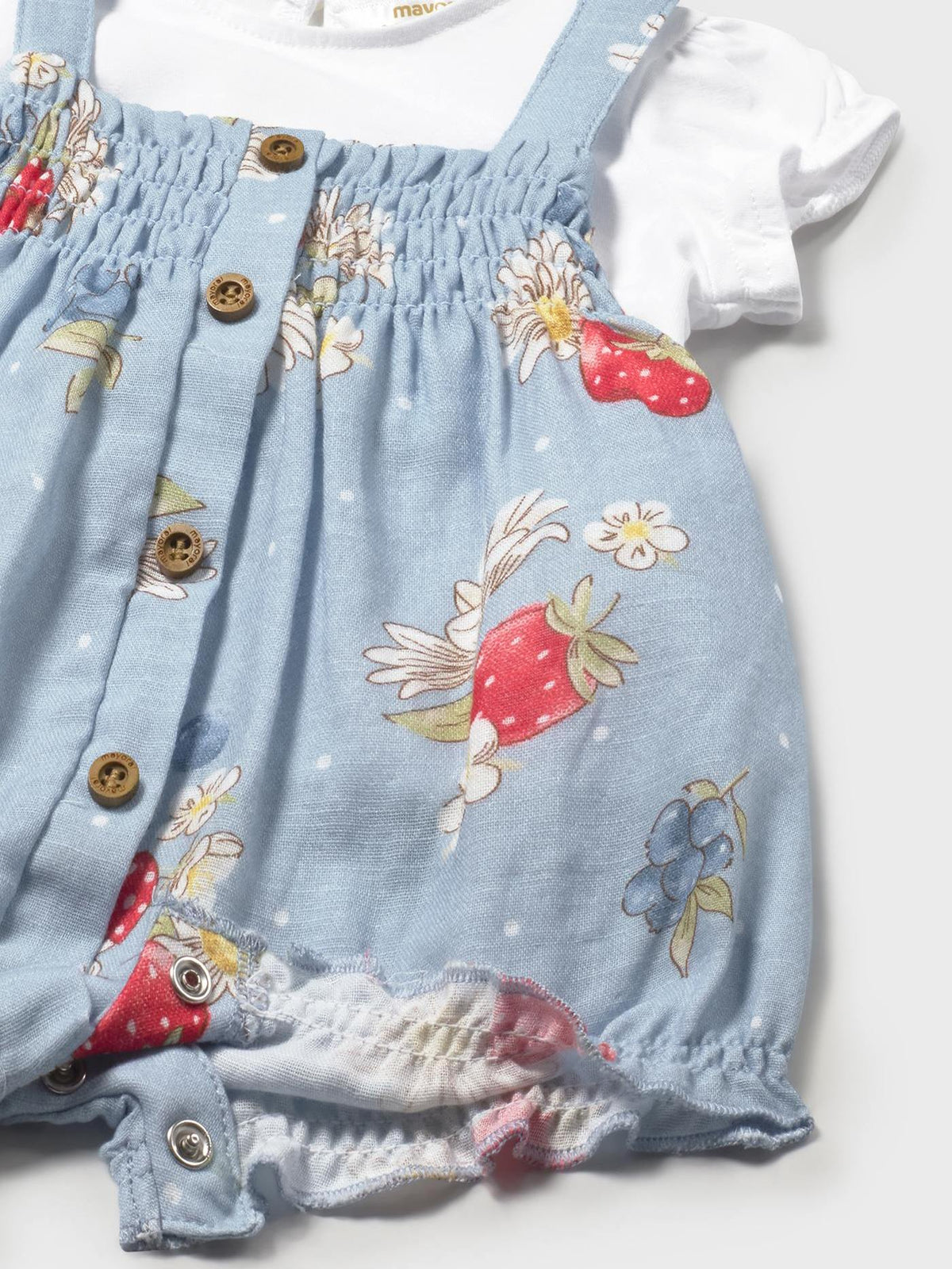 Conj. saia de peito Lagoon (Celeste)  para Bebé Menina - Mayoral