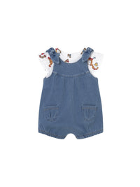 Conj. saia de peito Light jean (Ganga c/ Lavagem)  para Bebé Menina - Mayoral