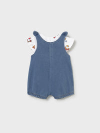 Conj. saia de peito Light jean (Ganga c/ Lavagem)  para Bebé Menina - Mayoral