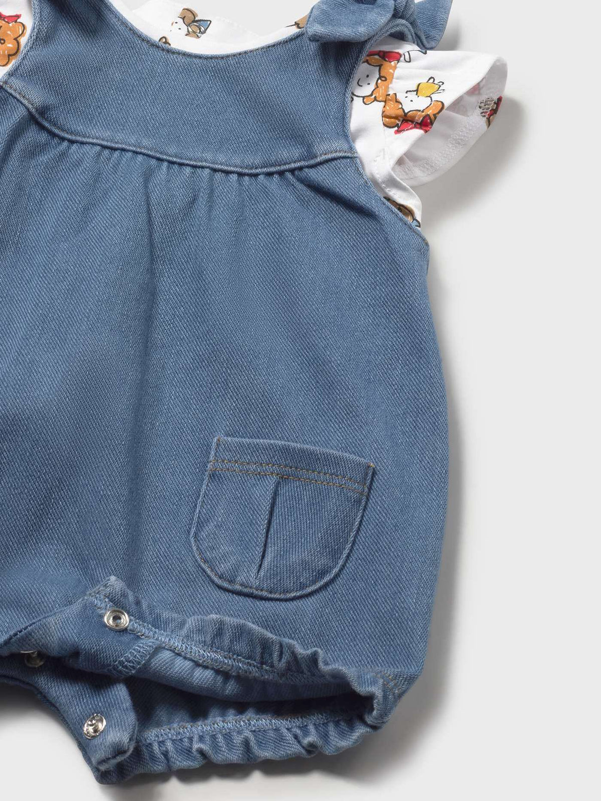 Conj. saia de peito Light jean (Ganga c/ Lavagem)  para Bebé Menina - Mayoral