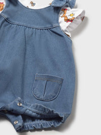 Conj. saia de peito Light jean (Ganga c/ Lavagem)  para Bebé Menina - Mayoral