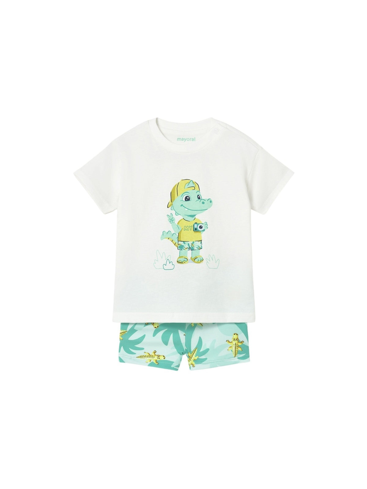 Conj. calção/t´shirt Azul água (Verde Água)  para Bebé Menino - Mayoral