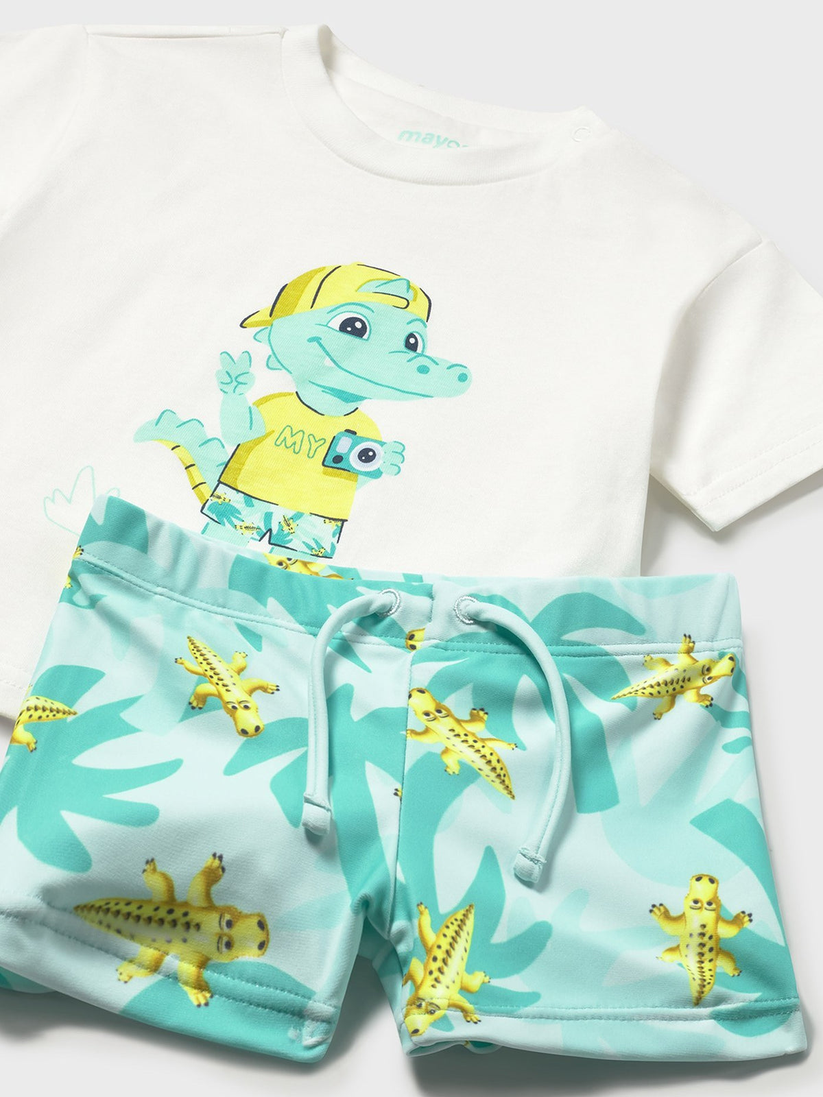 Conj. calção/t´shirt Azul água (Verde Água)  para Bebé Menino - Mayoral