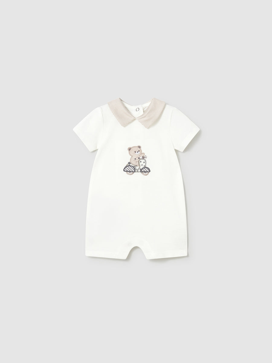 Set 2 babygrows Crú (Creme / Pérola)  para Bebé Menino - Mayoral