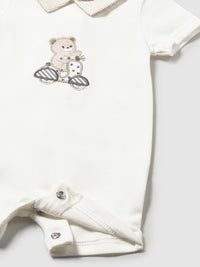 Set 2 babygrows Crú (Creme / Pérola)  para Bebé Menino - Mayoral