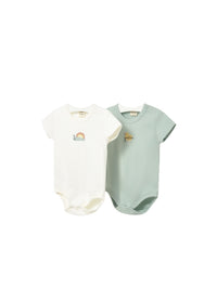 Set 2 bodys Menta (Verde seco)  para Bebé Menino - Mayoral