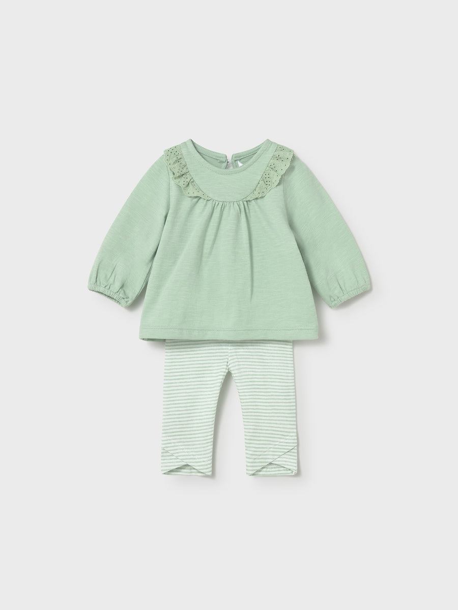 Conj. leggings 4 m/l Alga (Verde Tropa)  para Bebé Menina - Mayoral