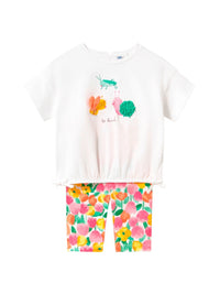Conj. leggings estampadas Hibisco (Fúcsia)  para Bebé Menina - Mayoral