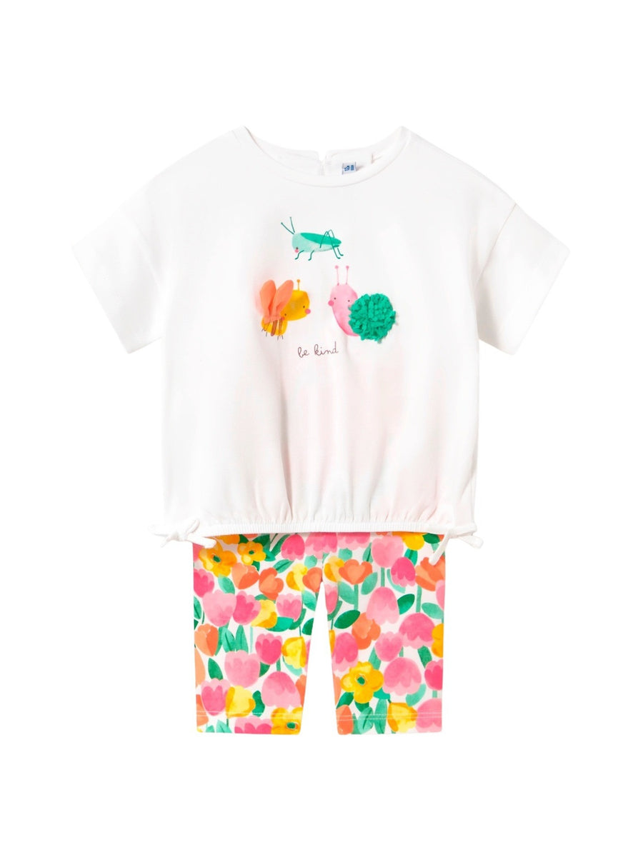 Conj. leggings estampadas Hibisco (Fúcsia)  para Bebé Menina - Mayoral