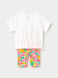 Conj. leggings estampadas Hibisco (Fúcsia)  para Bebé Menina - Mayoral