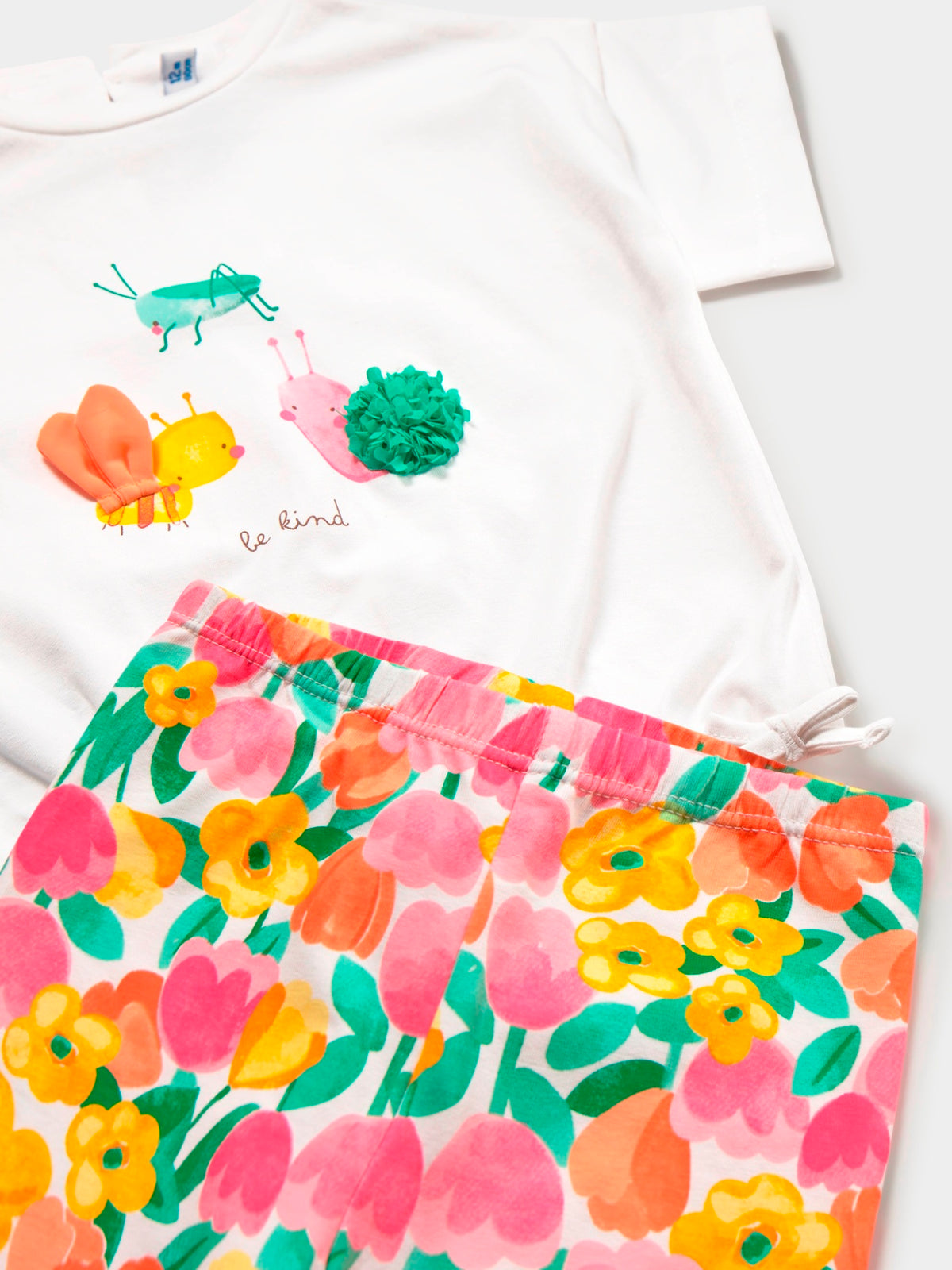 Conj. leggings estampadas Hibisco (Fúcsia)  para Bebé Menina - Mayoral