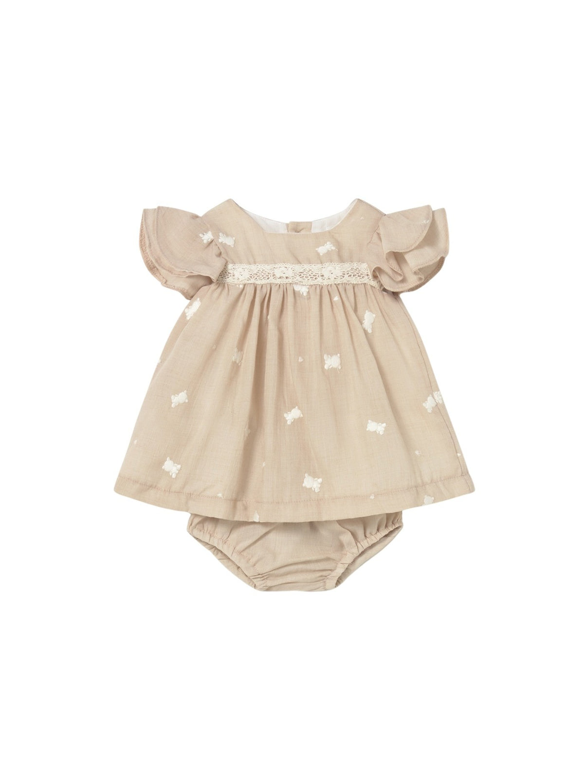 Vestido bordado Trigo (Bege)  para Bebé Menina - Mayoral