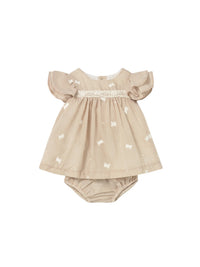 Vestido bordado Trigo (Bege)  para Bebé Menina - Mayoral
